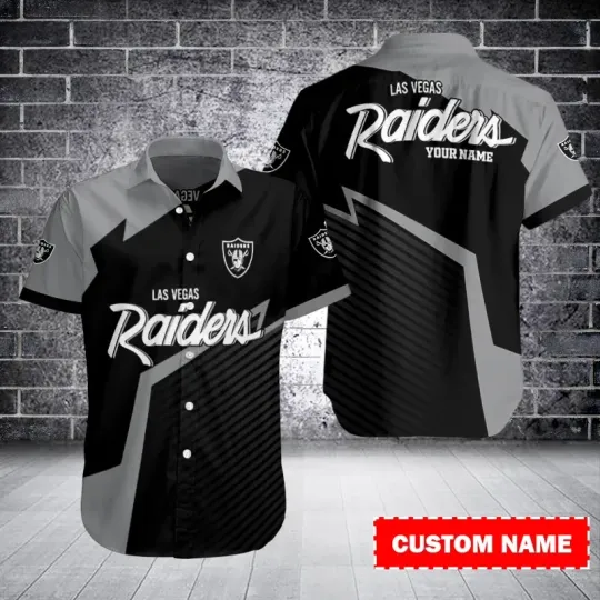 Discover Las Vegas Football Raiderss Team Hawaiian Shirt Button Down Unisex Adults Gift