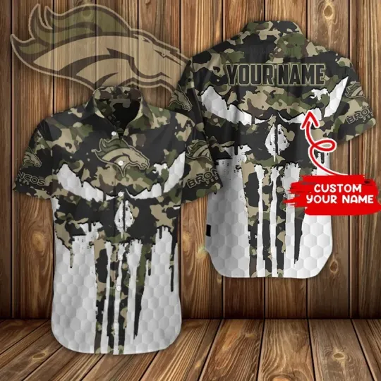 Discover Denver Football Team Broncoss Hawaiian Shirt Button Down Unisex Adults S-5XL