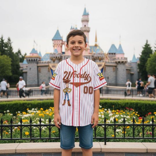 Discover Custom Name Cartoon Woody Toy Character Baseball Kid Adult Jersey