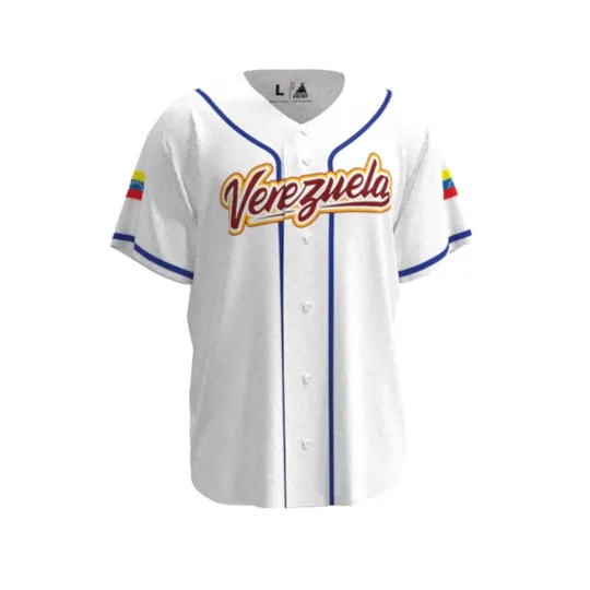 Discover baseball venezuela jersey blanco 2026