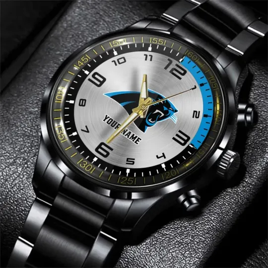 Discover Carolina Football Pantherss Team Black Steel Watch