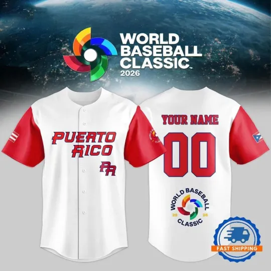 Discover Personalized Team Puerto Rico 2026 World Baseball Classic Jsy Shirt