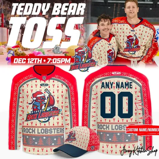 Discover Personalized Ath.ens Ro.ck Lob.sters Teddy Bear Toss Hockey Shirt Men's Fan Gear