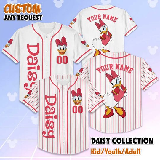 Discover Custom Daisy Duck Cruise Sailo Baseball Jersey, Disney Daisy Duck Jersey, Disneyland Baseball Team Matching Outfit, Birthday Gift