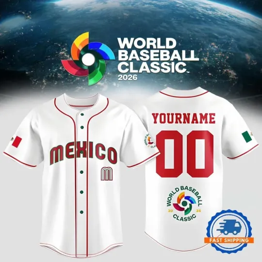 Discover Personalized Team Mexico 2026 World Baseball Classic Jersey Shirt Custom Name