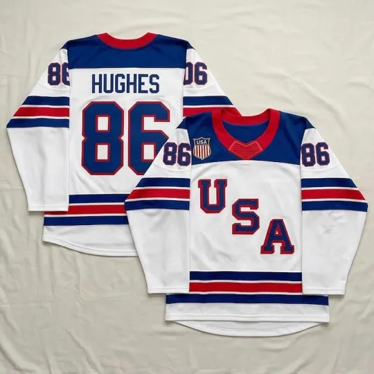 Discover USA TEAM Jack Hughes Jersey, Men Hockey Jersey, Usa Hockey Jersey Sizes S-5XL