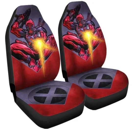Deadpool Car Seat Covers - Superhero Car Interior Accessories