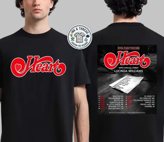 Discover Heart Winter 2026 USA Tour Concert T-Shirt 2 Sides