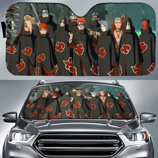 Akatsuki Clan Car Sunshade, Anime Car Accessories