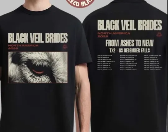 Discover Black Veil Brides North America 2026 Tour Schedule DatesT-Shirt shirt