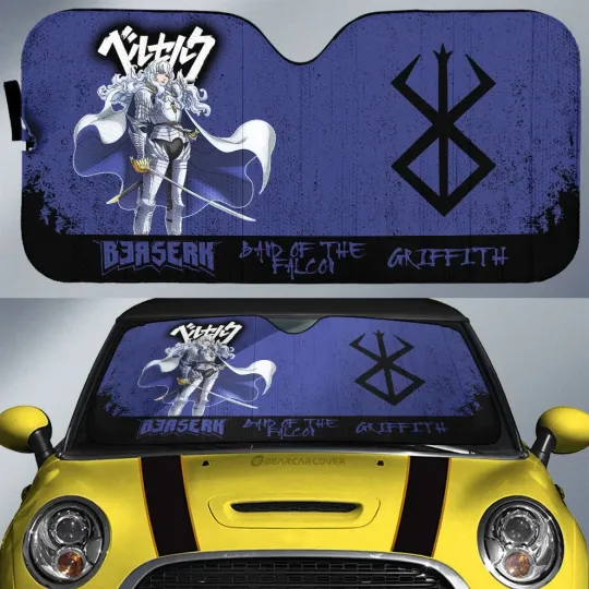 Discover Griffith Car Sunshade - Custom Berserkk Anime Windshield Shade