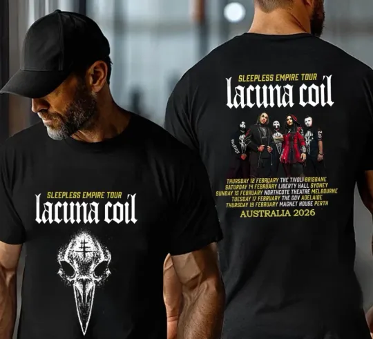 Discover Lacuna Coil World Tour 2026 Australia Dates TShirtT-Shirt shirt