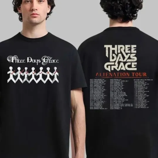 Discover Three Days Grace Alienation Tour 2026 Shirt North America Concert T-Shirt