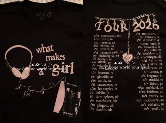 Discover Conan Gray Wishbone World Tour 2026 Tour Dates T-Shirt All Size
