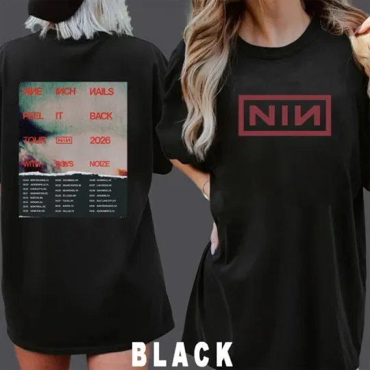Discover Nine Inch Nails Band NIN Peel It Back Tour 2026 Concert T-Shirt