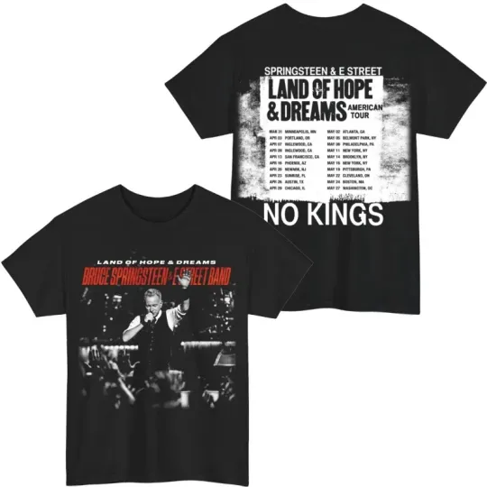 Discover Bruce Springsteen and E Street Band Land of Hope and Dreams Tour 2026 T-Shirt
