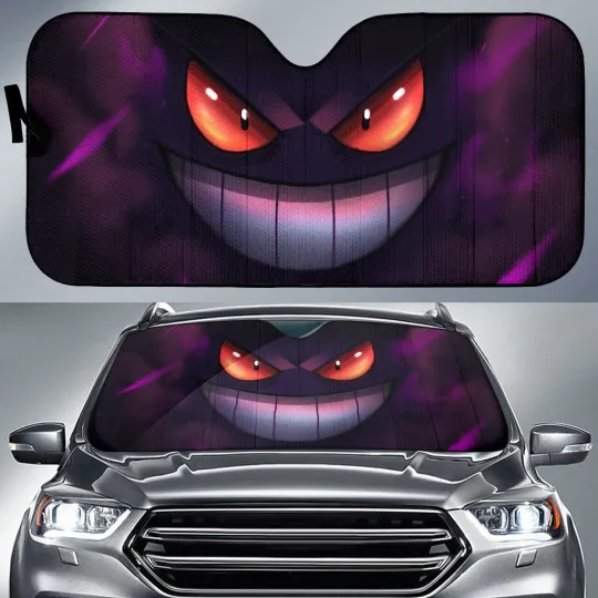 Discover Cute Face Car Sunshade UV Protector for Auto Interior