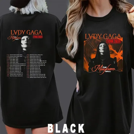 Discover New!!! Ld ga Tour 2026 the Mayhem Ball Tour Dates Unisex T-Shirt