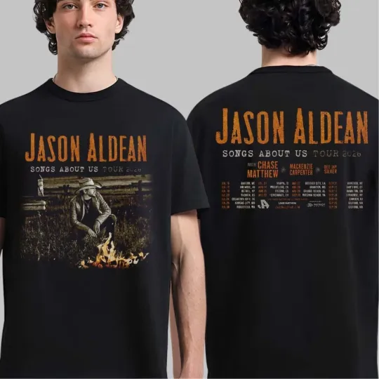 Discover Jason Aldean Songs About Us Tour 2026 North America Schedule Dates T-shirt