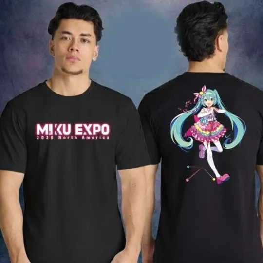 Discover Miku Expo 2026 North America Tour Two Sided Unisex T-Shirt