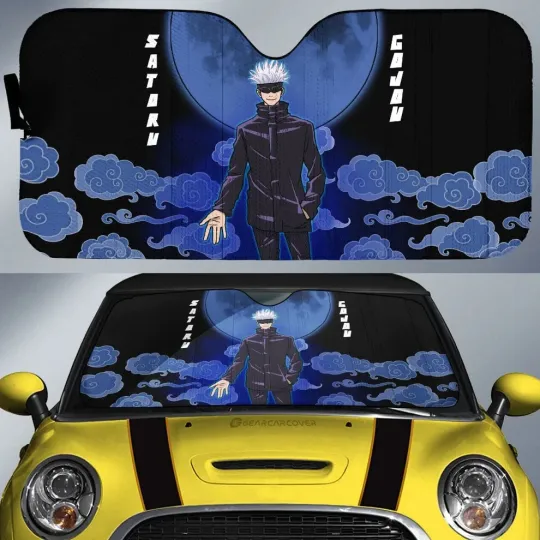 Discover Satoru Gojou Car Sunshade Jujutsu Satoru Anime Car Accessory