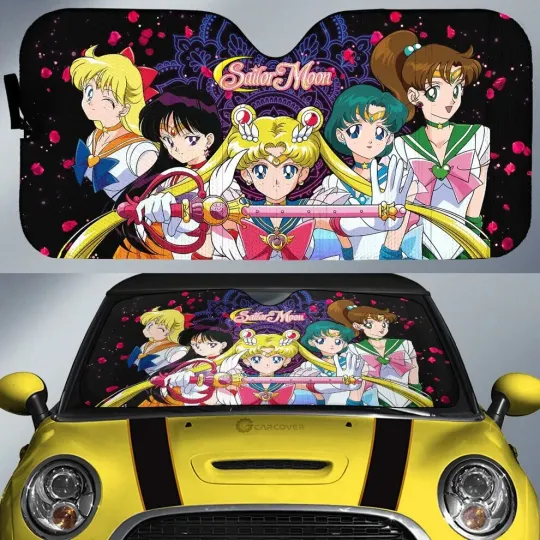 Discover Moon Anime Car Sunshade for Interior Protection