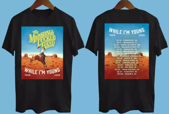 Discover New The Marshall Tucker Band While I'm Young Tour 2026 T- T-Shirt shirt