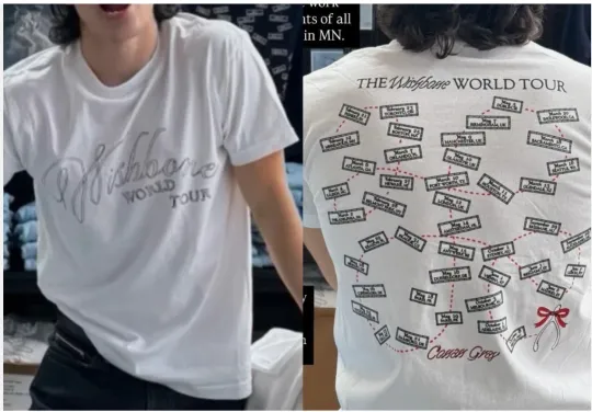 Discover Conan Gray Wishbone World Tour 2026 Tour Dates T-shirt