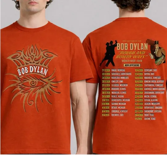 Bob Dylan Rough And Rowdy Ways Tour 2026 T-Shirt, Gif Fan