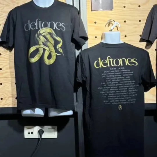 Discover Deftone Golden Snake 2026 Eu & UK Tour Merch T-shirt All Size Reprint
