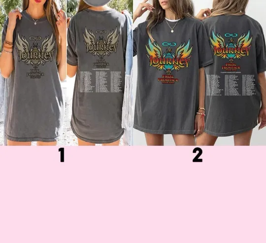 Discover Journey Final Frontier Tour 2026 Shirt, Double Sided Journey Band Tee, Vintage