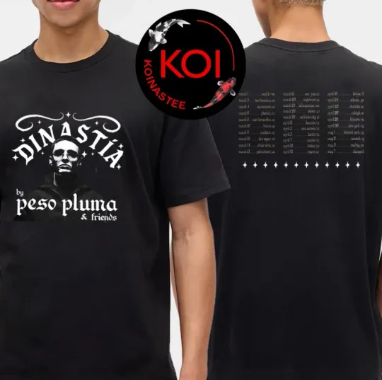 Discover Peso Pluma 2026 Dinastia Tour Dates Two Sided T-Shirt