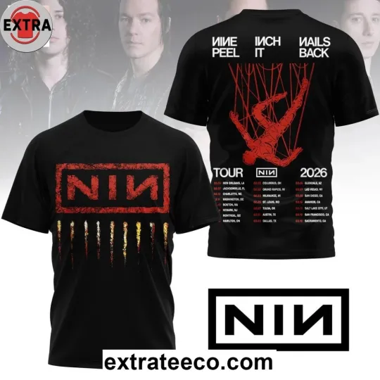 Discover Nine Inch Nails Peel It Back Tour 2026 Merch T-shirt
