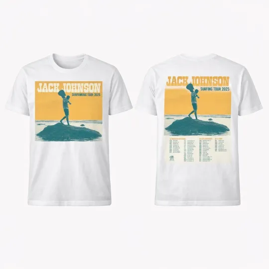 Discover JACK JOHNSON's SURFILMUSIC SUMMER 2026 TOUR T-Shirt