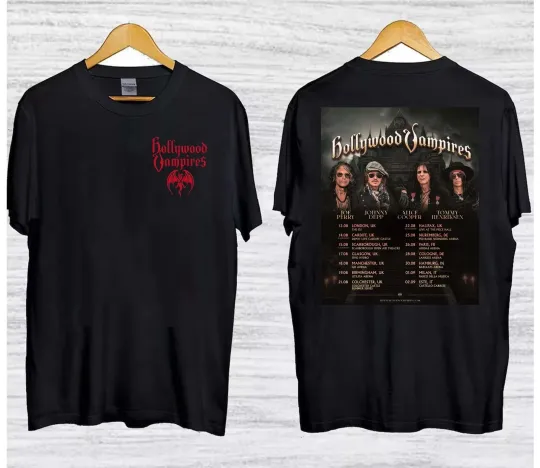 Discover Hollywood Vampires 2026 World Tour T-Shirt