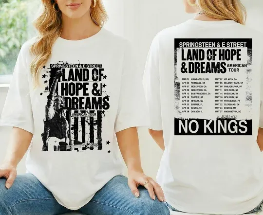 Discover Bruce Springsteen Land Of Hope & Dreams Tour 2026 T-Shirt, FAST SHIP