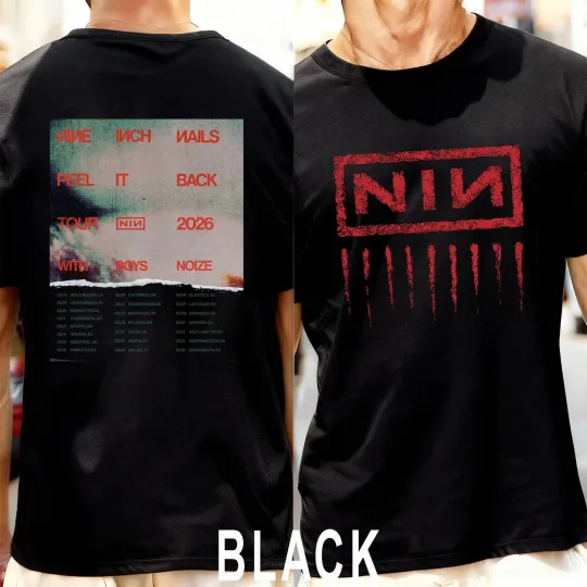 Discover Nine Inch Nails Apparel Concert Tour 2026 Unisex Double Sided T-Shirt
