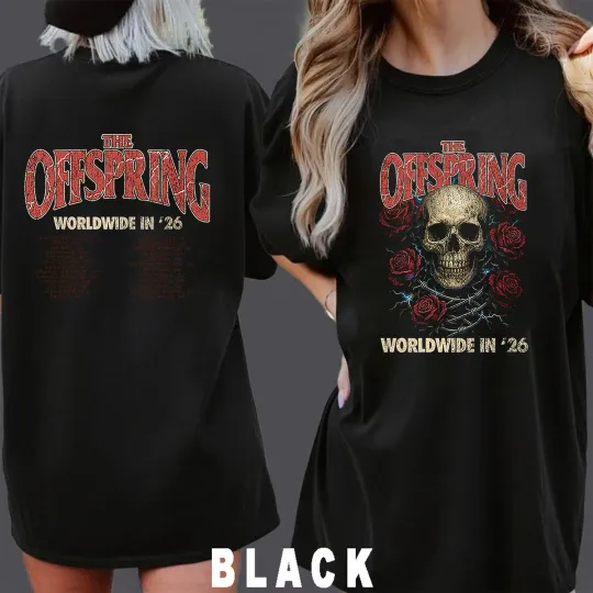 Discover The Offspring Rose Skull 2026 Tour Tee T-Shirt