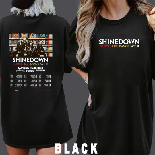 Discover shine down Dance Kid Dance Act II 2026 World Tour Unisex T-Shirt