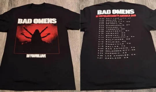 Discover BAD OMEN Do You Feel Love 2026 North American Tour Tshirt