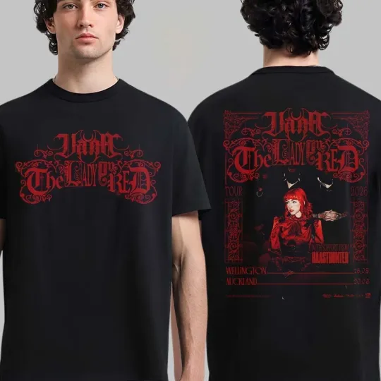 Discover Vana The Lady In Red Tour 2026 New Zealand In Wellington And Auckland T-Shirt