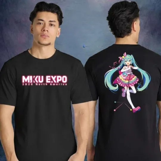 Discover Miku Expo 2026 North America Tour Two Sided Unisex T-Shirt