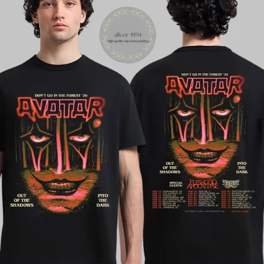 Discover Avatar Don’t Go In The Forest 2026 North America Tour City Dates T Shirt D351