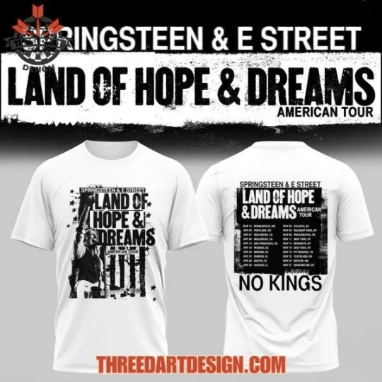 Bruce Springsteen 2026 Land of Hope and Dreams American Tour T-Shirt