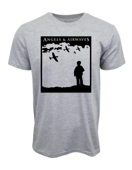 Discover Men's Angels and Airwaves Gray T-Shirt