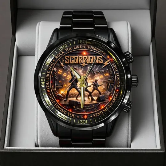 Discover Scorpions Black Stainless Steel Watch