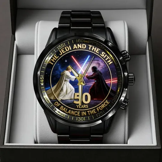 Discover Star Wars 50th Anniversary 2027 Black Stainless Steel Watch