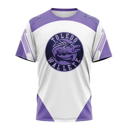 Discover Toledo Walleye Speial Hockey Fight Cancer 2025-26 Design 3D Hockey