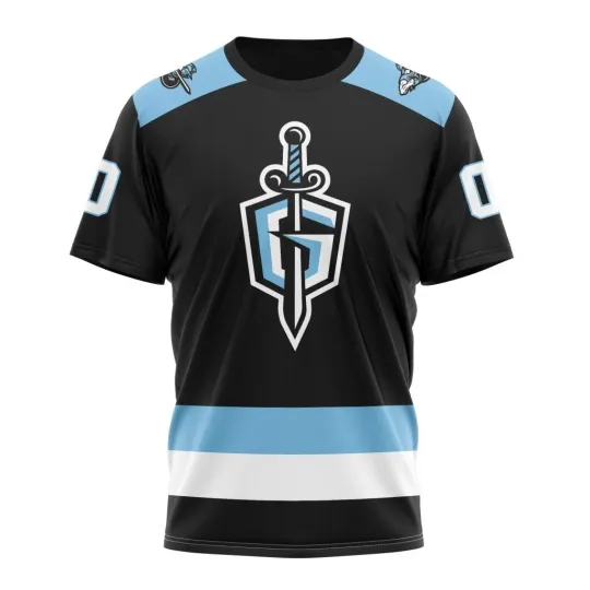 Atlanta Gladiatorss Personalized 2025-26 Black Design 3D Hockey