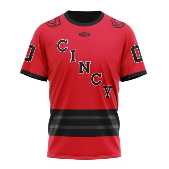 Discover Cincinnati Cycloness Personalized 2025-26 Red Design 3D Hockey